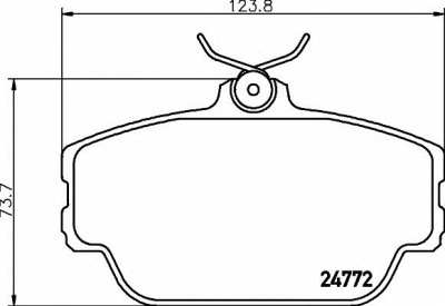HELLA PAGID 8db355014521 -  Комплект тормозных колодок, дисковый тормоз